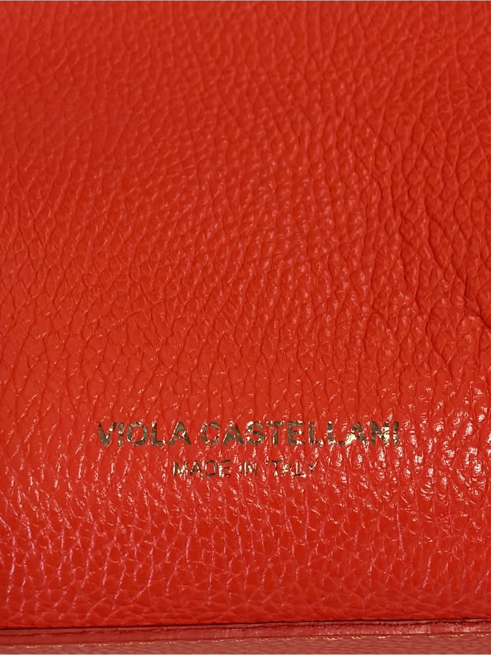 Viola Castellani Coral Genuine Leather Crossbody Bag Made in Italy